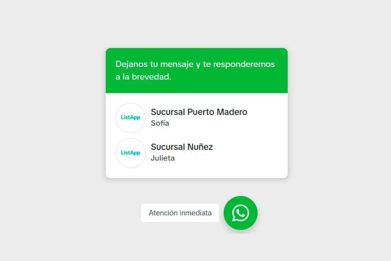 WhatsApp flotante y contacto
